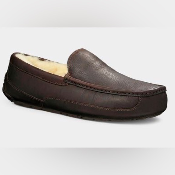 UGG MENs ASCOT CTEA LEATHER SLIPPER  8 M - Brand New - Picture 3 of 8